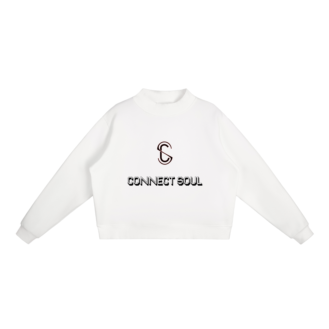 Essential Fleece Mock-Neck Crew Sweatshirt