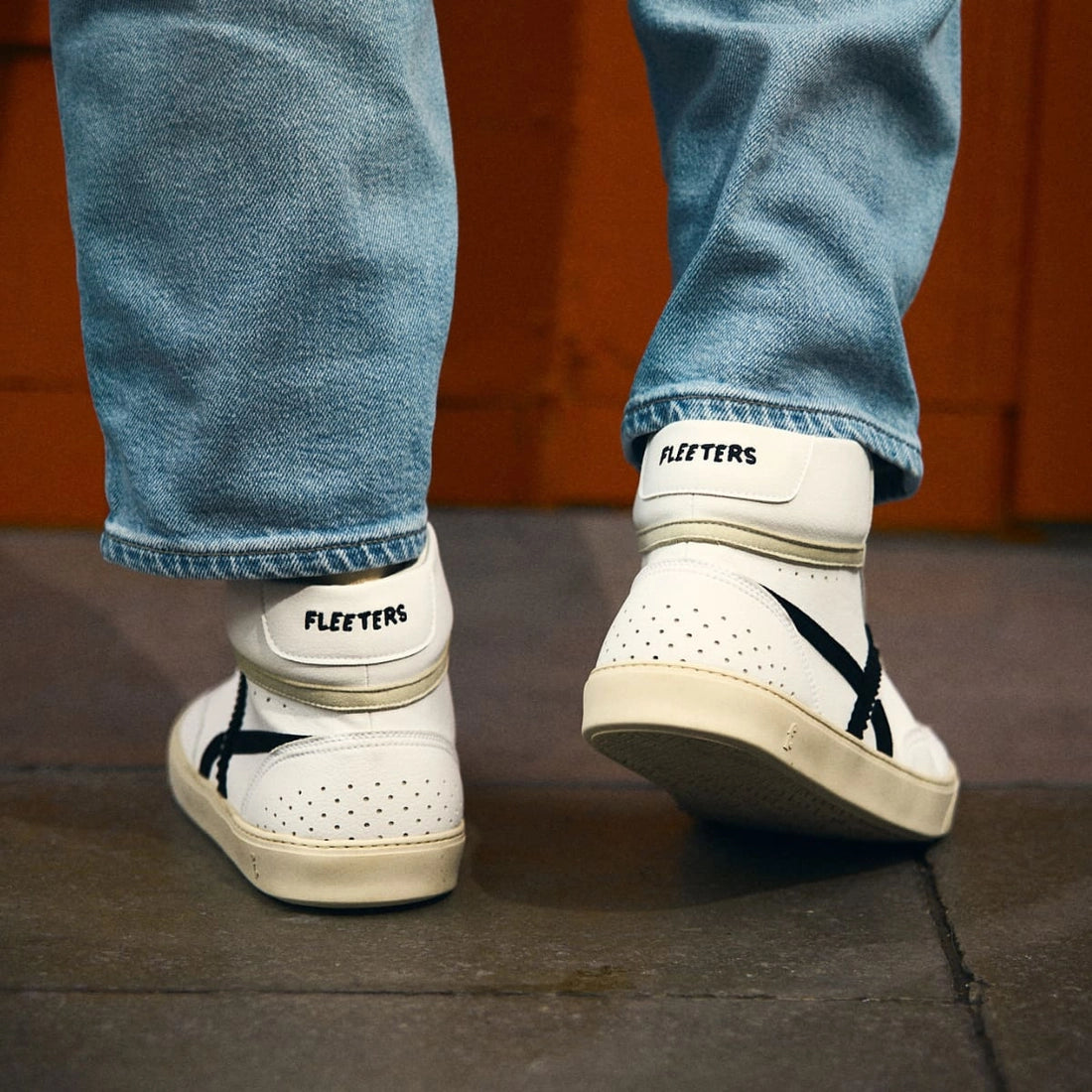 Bamboo White and Black Shoe