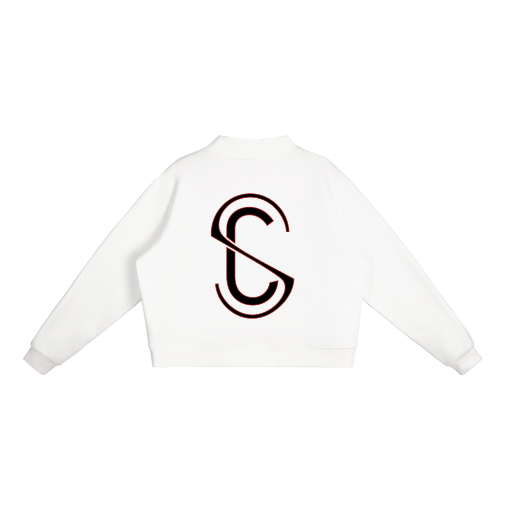 Essential Fleece Mock-Neck Crew Sweatshirt