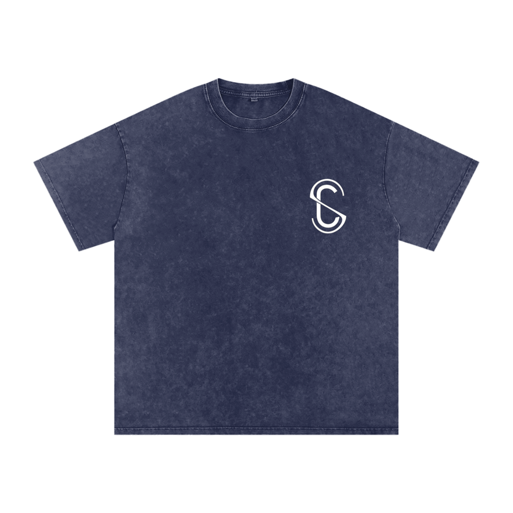 Snow Washed Oversized Cotton T-Shirt