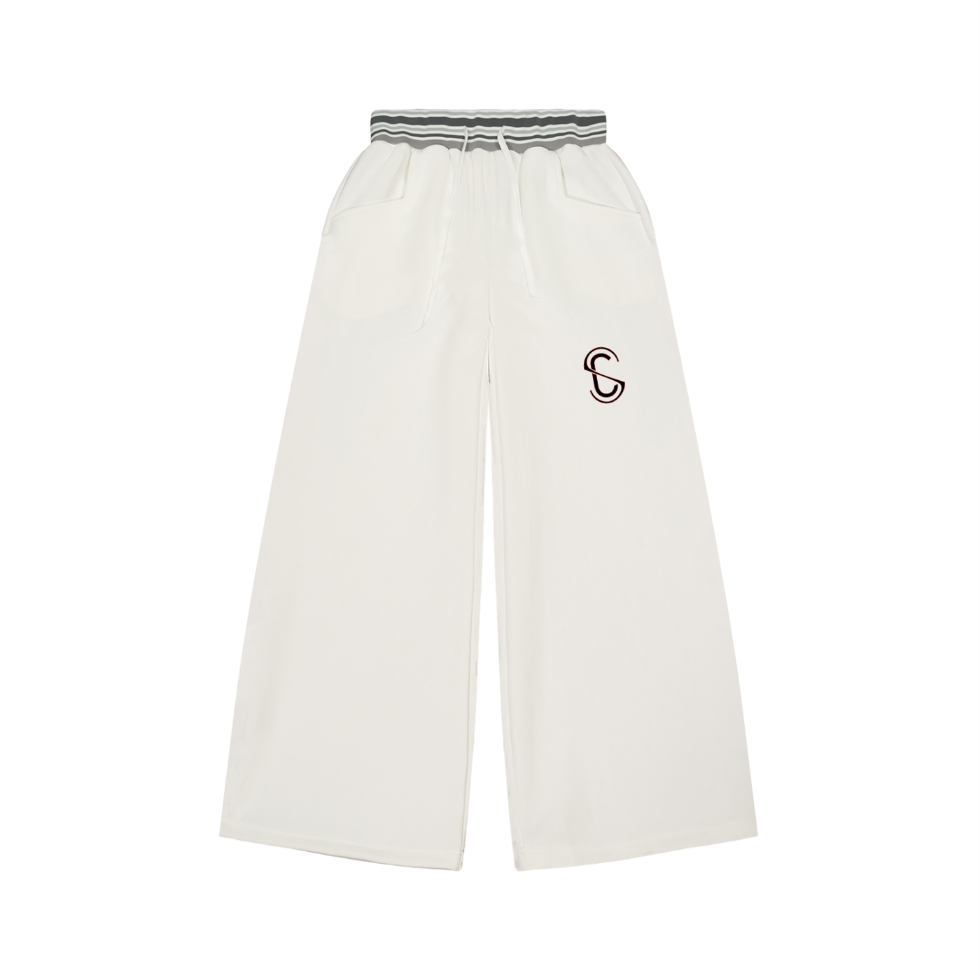 Striped Waist Wide Leg Pants