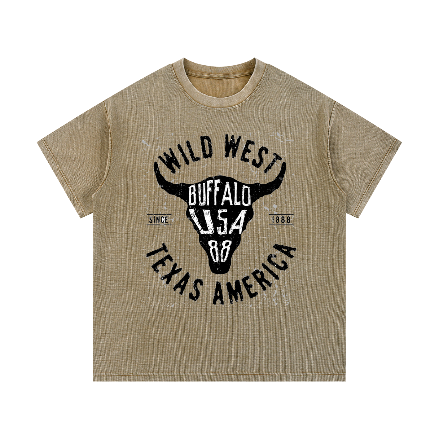 Mineral Wash Waffle Knit T-Shirt