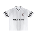 Unisex Striped Loose V-Neck T-Shirt