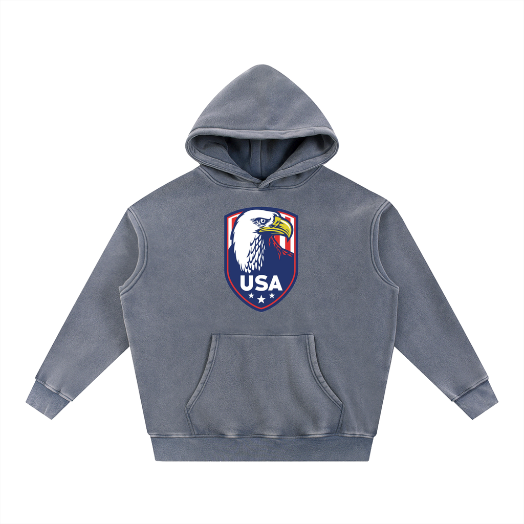 Snow Wash Fleece Oversize Hoodie